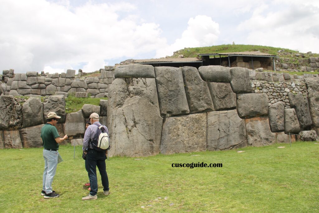 The massive stone walls of Sacsayhuamán, an Inca fortress near Cusco, featuring precisely fitted